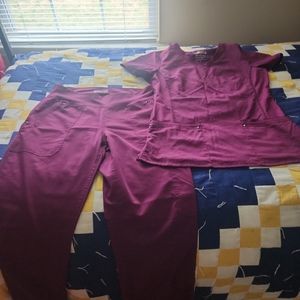 Healing hands purple label womens scrub set